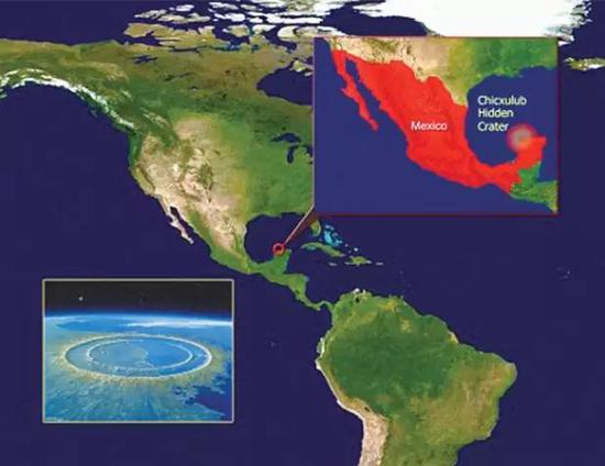 图7 墨西哥尤卡坦半岛的魔鬼角，形成直径180 km的希克苏鲁伯撞击坑