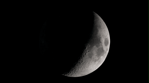 地球上观测到的月球的抖动模拟。图片来源：NASA